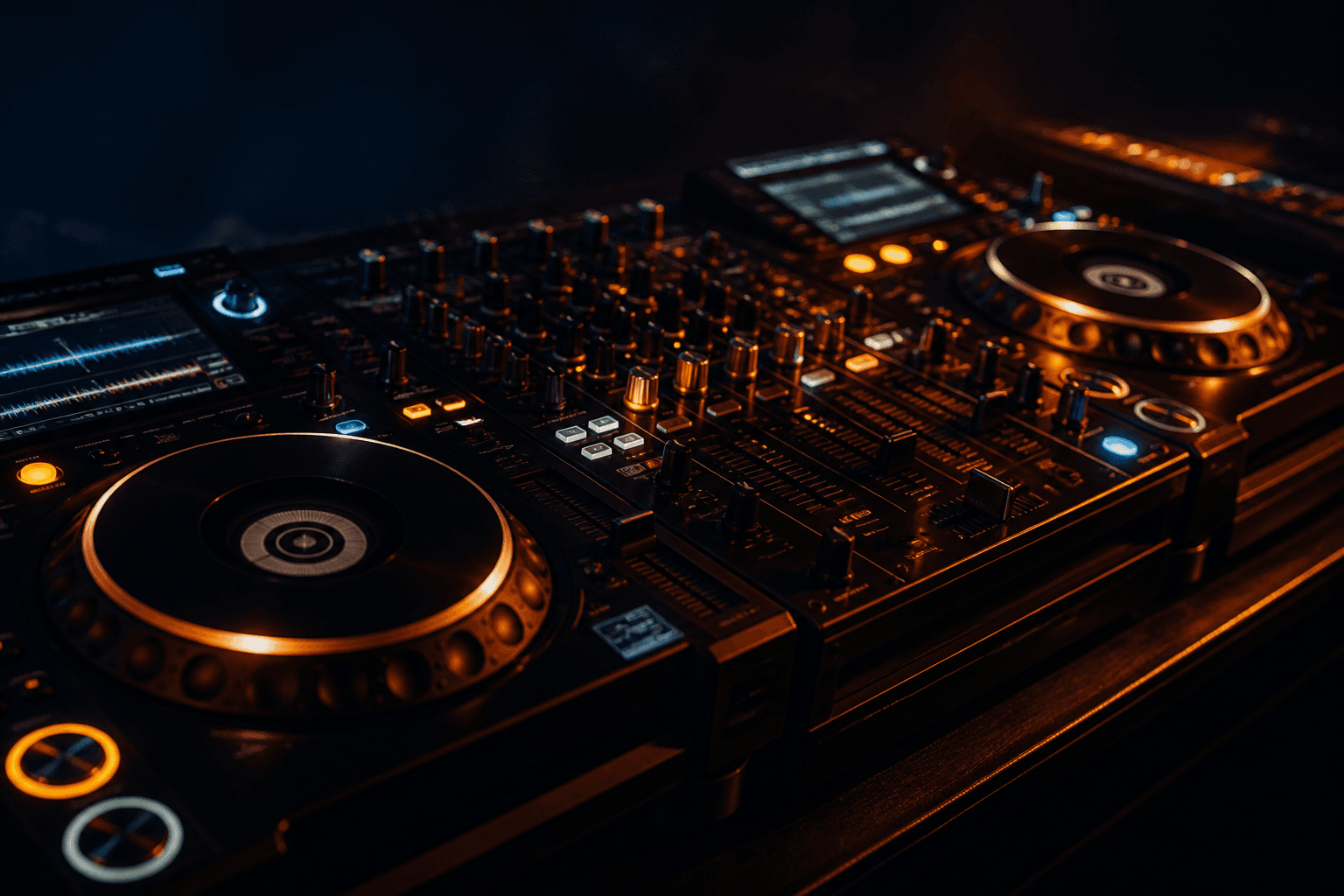 Professional DJ setup